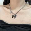 Funny Silver Plated Horse Pendant Necklace Alloy Black Choker Necklace White Hot Pink Enamel Pendant Necklace Beads Neck Chain