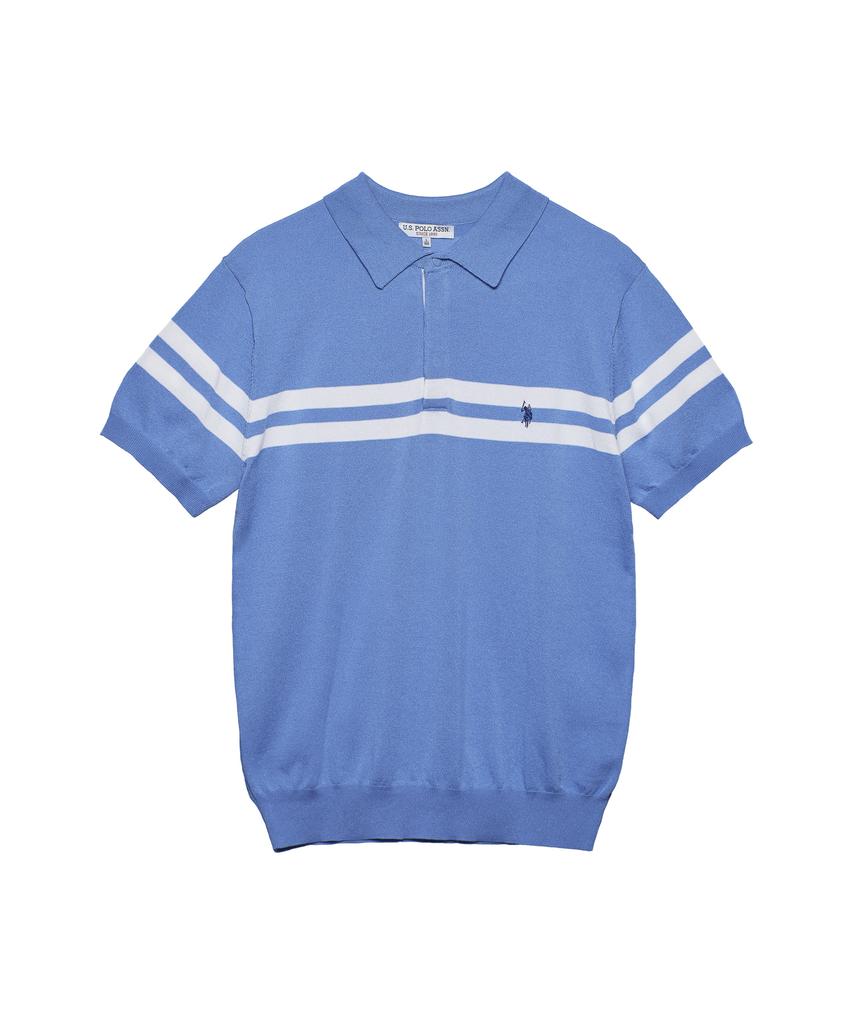 USPOLOASSN Summer Short Sleeve Collared Knit_Blue