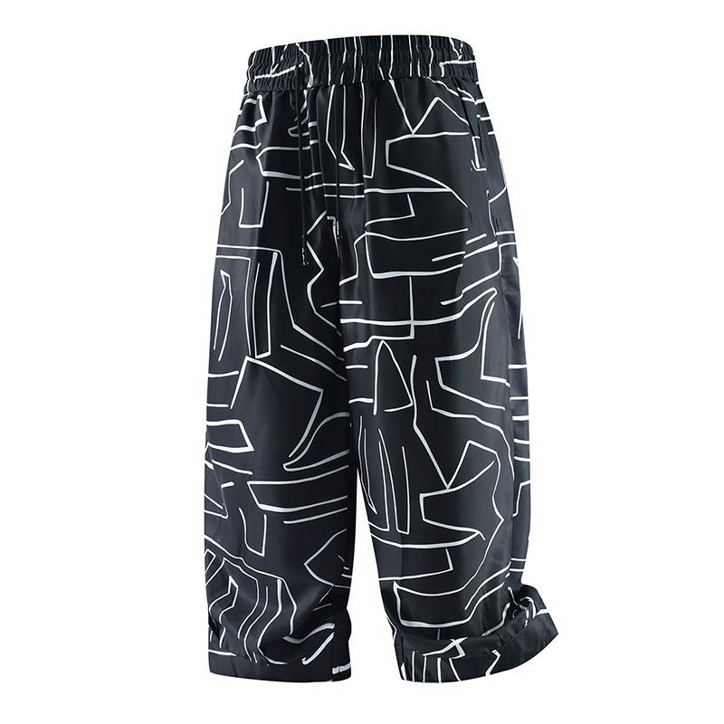 Summer Shorts, Casual Cropped Shorts, Quick Drying Breathable Sports Men's Breathable Cropped Shorts, Loose Shorts