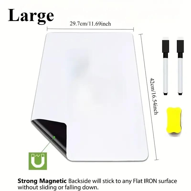 Erasable flexible label refrigerator magnet whiteboard dry wiping board refrigerator sticker kitchen memo grocery list A3/A4/A5