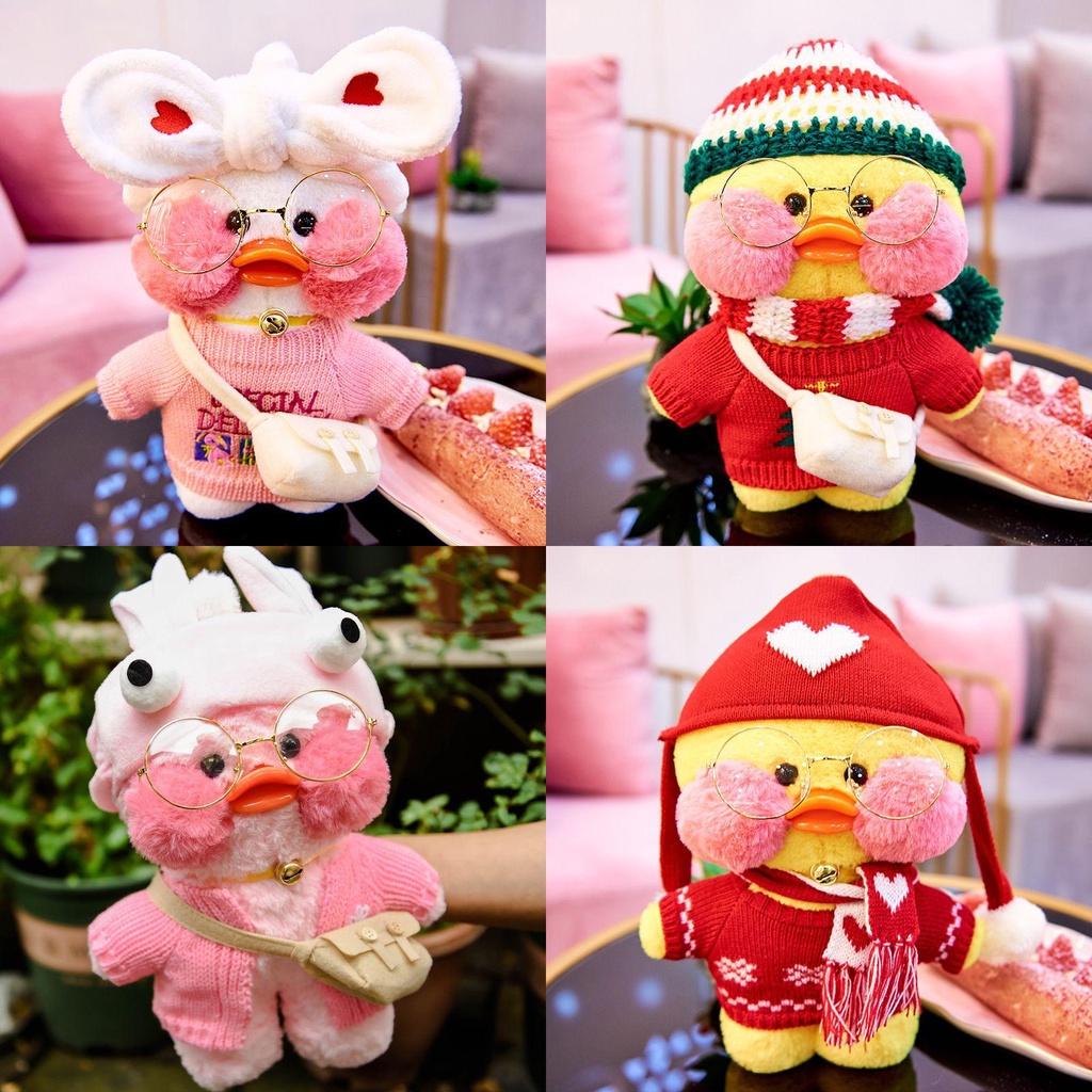 Adorable 30cm Lalafanfan Cafe Mimi Yellow Duck Costume Plush Toy For Kids And Home Decor