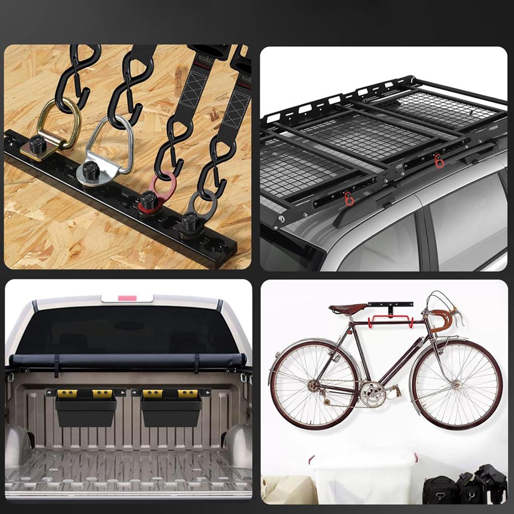 8Pcs Threaded Stud Fitting Used with L Track Rail Threaded Rail Stud Nut Steel L Track Threaded Stud for Truck Bed Pickup RV ATV