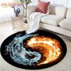 Yin Yang Round Mats Ying Yang Pentagram Area Rug Carpets for Living Room Bedroom Tatami Circle Carpet Kids Play Mat Round Carpet