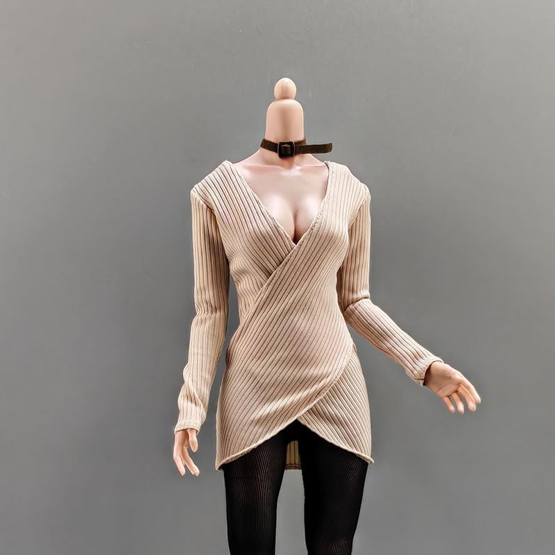 

HAMRETHYPPZ 1/6 Scale Costume, 1/6 Scale Figure Clothes, Female, Sexy Dress, Ladylike Dress (Body, Head, Shoes, etc. Not Included) (Skin Tone)