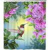 LOKMU Shower Curtain Hummingbirds and Flowers Waterproof Machine Washable Fabric Bathroom Decor Bath Curtains with Hooks 72 x 72 Inches
