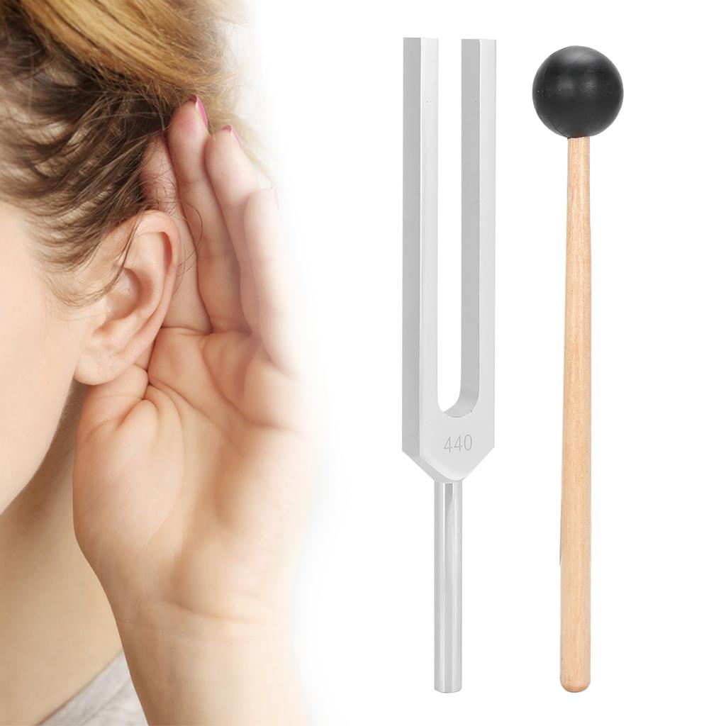 Diapason in lega di alluminio per terapia di guarigione sonora a 440 Hz, set di strumenti per martelli diapason