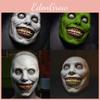 New Creepy Demon Latex Mask For Halloween Smiling White Eyes Devil Headgear