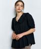 MANAVIS7 Eileen Natural Blouse [Black]
