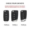Car Flip Key Case Cover For VW Volkswagen Golf 7 MK7 Tiguan MK2 For SEAT Ateca Leon FR 2 Ibiza Skoda Octavia Suede Auto Keychain