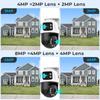 8MP Wifi-kamera PTZ utendørs nattsyn Dual Screen Human Detection 4MP sikkerhetsbeskyttelse CCTV-overvåking IP-kamera