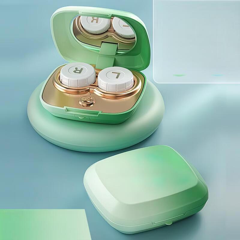 LISM Portable Automatic Contact Lens Cleaner with Makeup Mirror