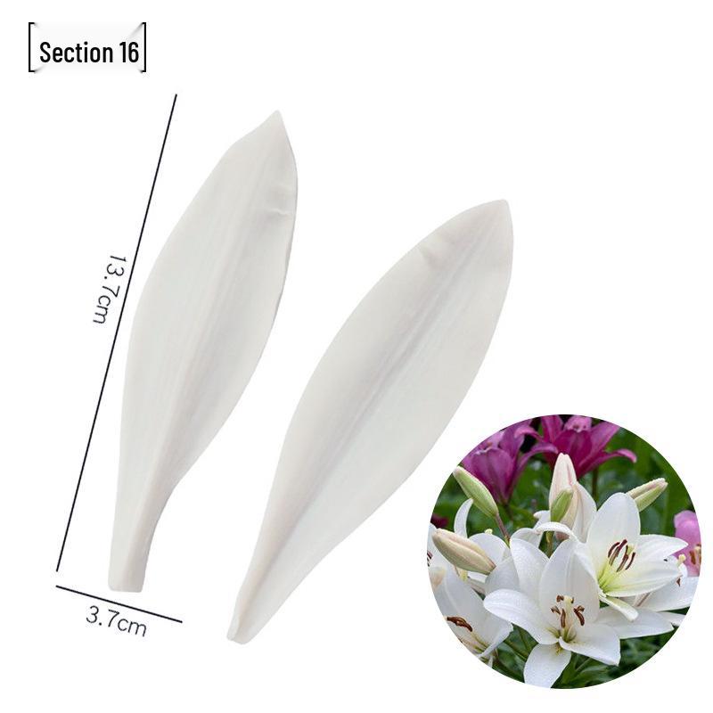 Blütenblatt Silikon Fondant Form Set - Lebensmittelqualität für Baum- und Blumenprägung.
