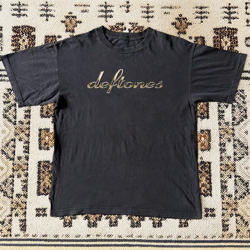 Deftones BSides and Rarities Gold Logo Black Cotton Unisex TShirt  Rock Band T Unisex T-Shirt XXL