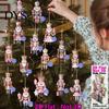 Christmas Tree Hanging Nutcracker Ornaments for Tree, Wooden Soldier Decorative Pendants Holiday Decoration, 2D Flat Xmas Party Decor Atmosphere