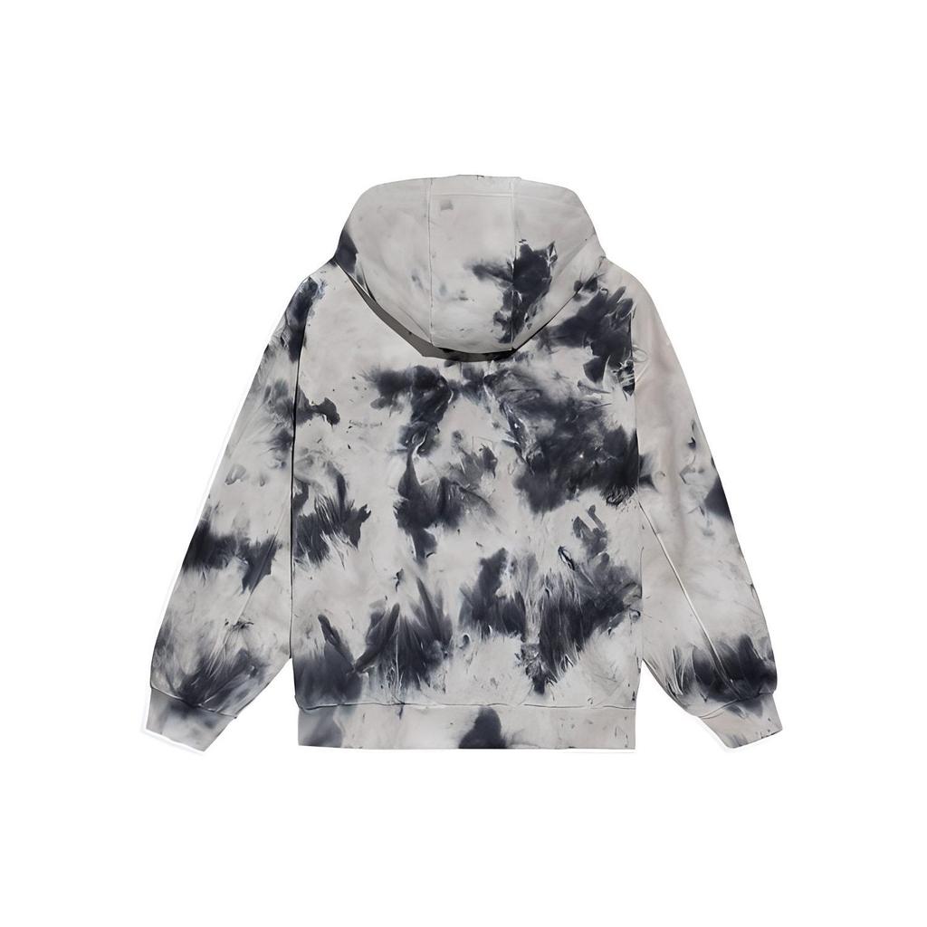 Li-Ning Badfive Tie-Dye Print Loose Hoodie Pullover Women Hoodie Black AWDS154-2