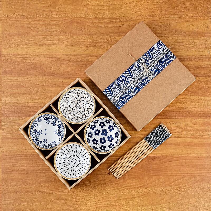 Ceramic Bowl & Chopstick Tableware Set
