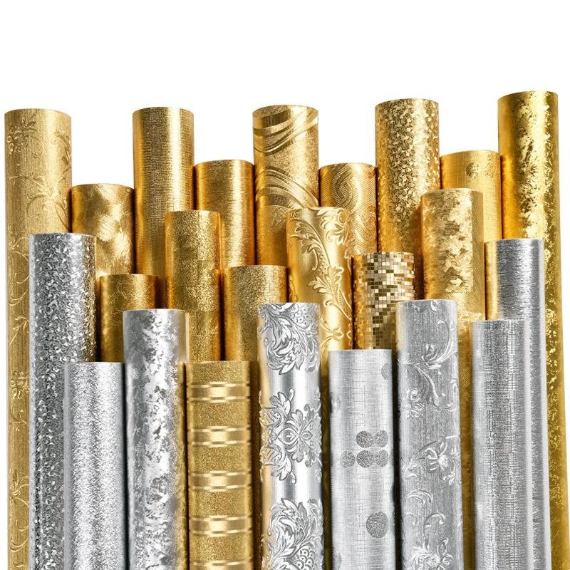 15 Stil Goldfolie Tapete PVC Wasserdicht 3D Geprägt KTV Bar Wand Decke Dekor Wandpapier Wandbild