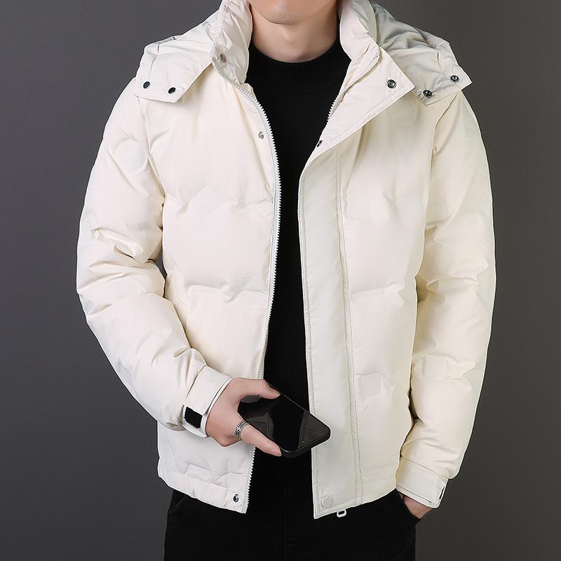 Winter Daunenjacke Herren Weiße Entendaunen Modetrend Mit Kapuze Daunenjacke Casual