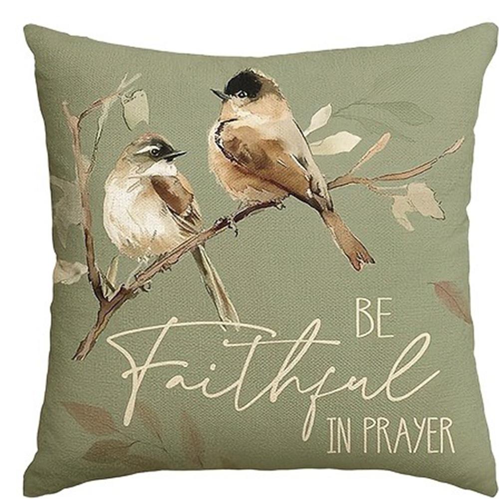 

Inspirational Bird Floral Quote Pillow Cases - “Be a Light” Faith DecorLiving room sofa cushion cover, bedroom room decoration 16x16Inch