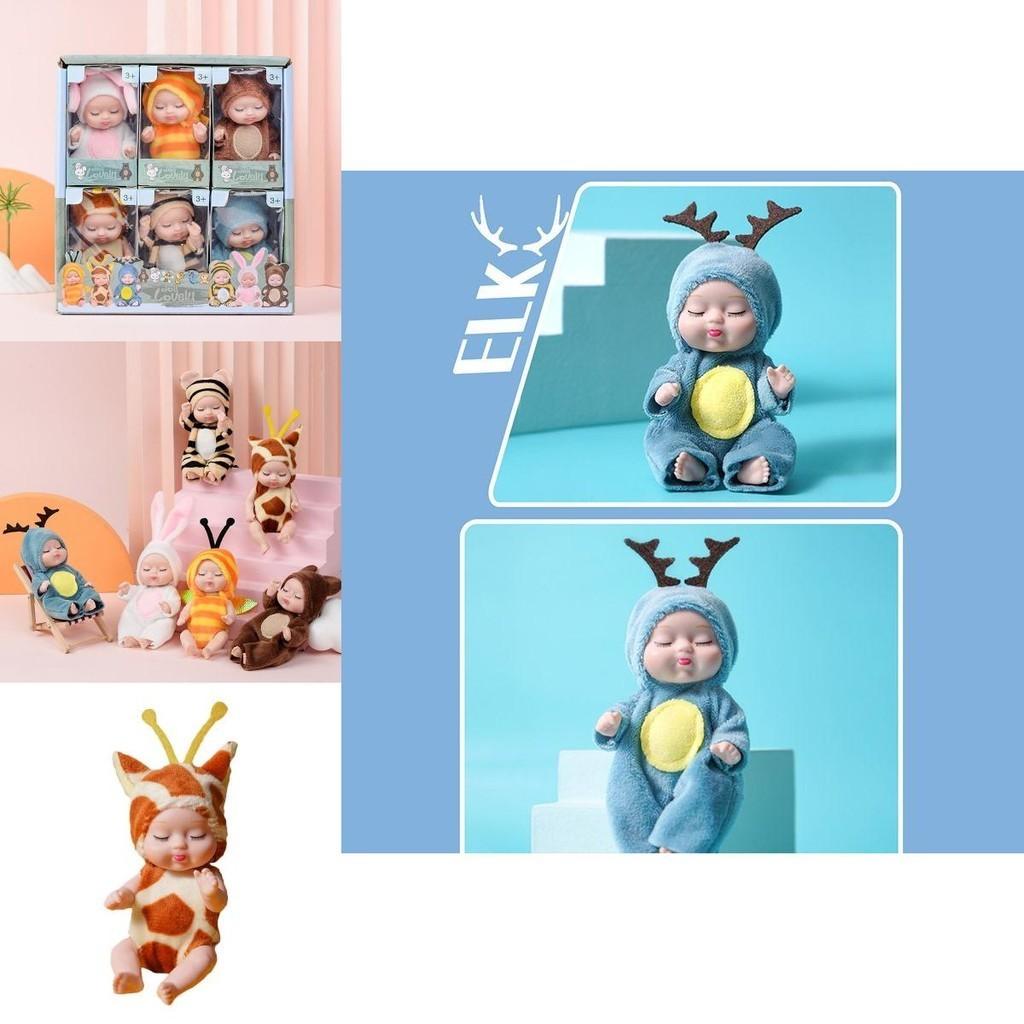 Handgefertigte lebensechte schlafende Neugeborenen-Babypuppe mit drehbaren Gliedmaßen**