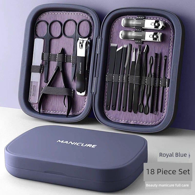 Nail Clippers Suit Nail Scissors For Home Unisex Special Use Pedicure Tools Nail Clipper Pliers Original Manicure 18-Piece Set