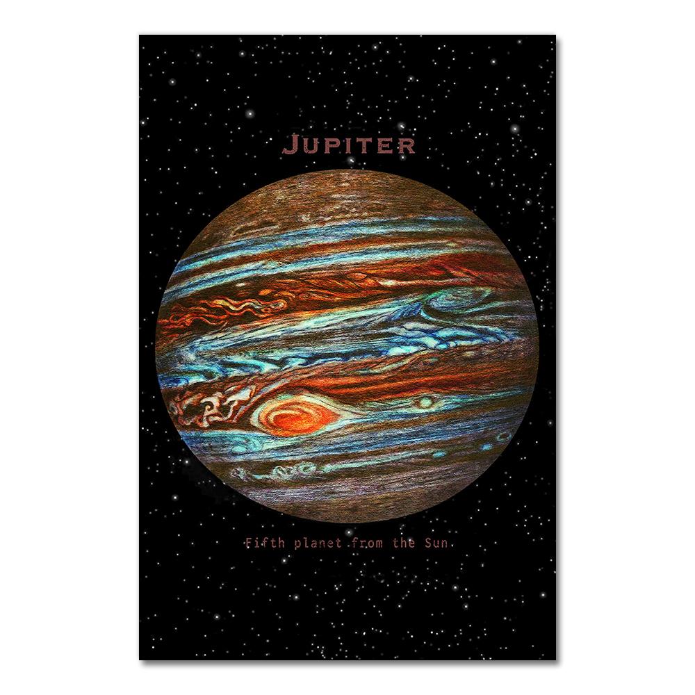 Space Earth Moon Venus Sun Saturn Posters and Prints Planet Wall Art Canvas Painting Modern Picture for Living Room Home Decor