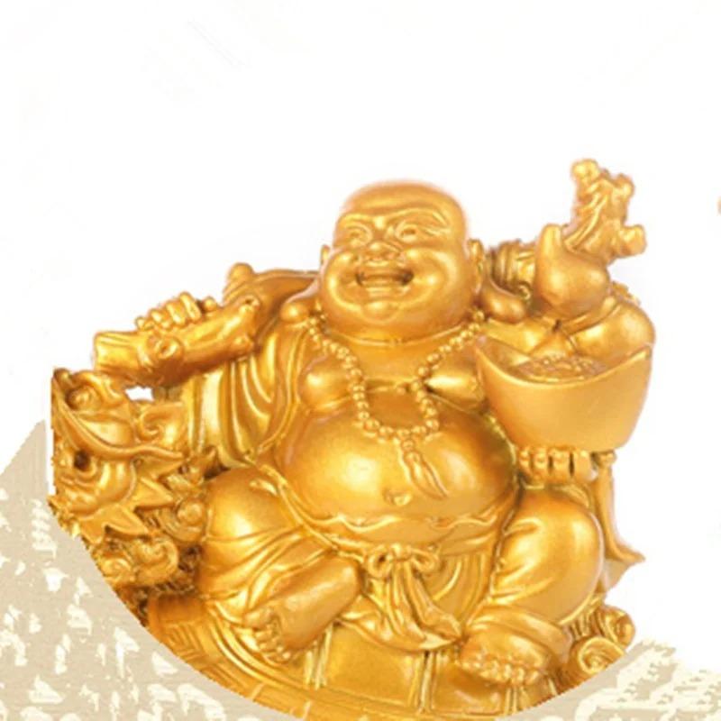 1Pc Laughing Buddha Statue Chinese Feng Shui Money Maitreya  Sculpture Figurines Ornaments Gift For Home Decoration