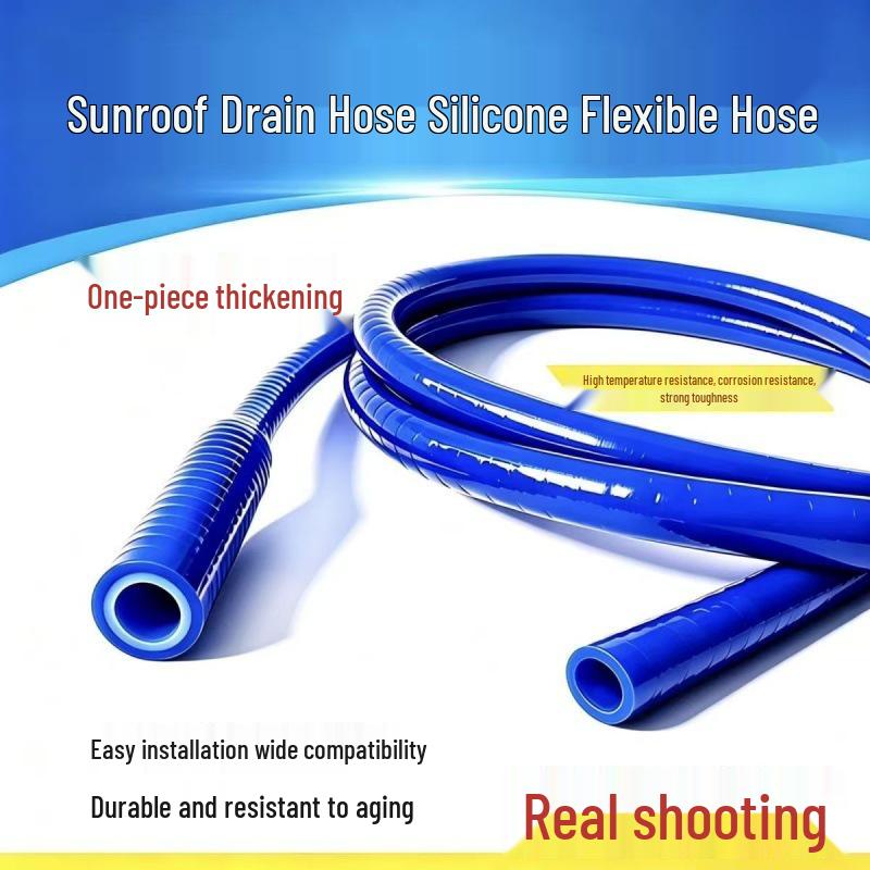Sunroof Double-Layer Silicone Drain Hose - Improved Model, Temperature & Aging Resistant, Anti-Detachment.