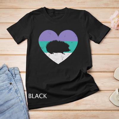 Hedgehog Gift Shirt For Women and Girls Retro Cute Unisex T-shirt