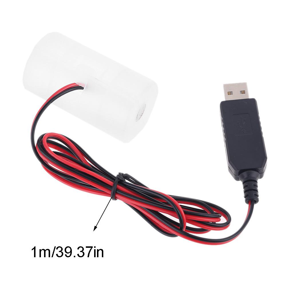 USB Battery Power Supply Adapter Can Replace 1 To 4pcs 1.5V 3V 4.5V 6V D Size LR20 Battery Eliminator Cable for Clock