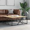 Coffee Table Sonoma Oak 100x100x40 cm Engineered Wood