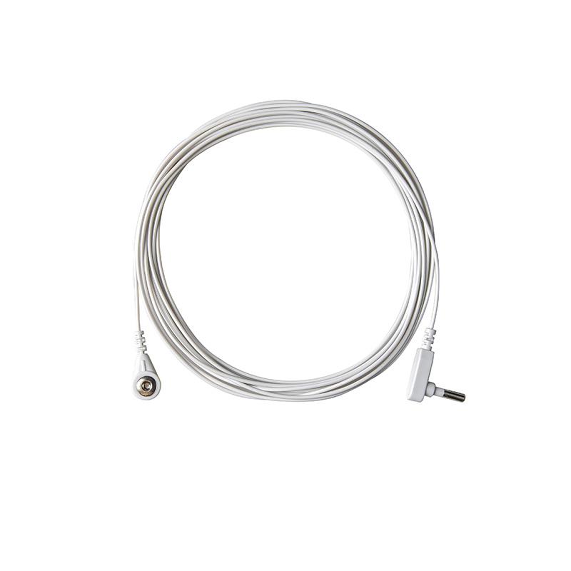 Drop Shipping 4,5m 15ft Weißes PU USA Stecker Erdungskabel mit 100K Widerstand für Bettwäsche/Yogamatten Sicherheitsprodukt