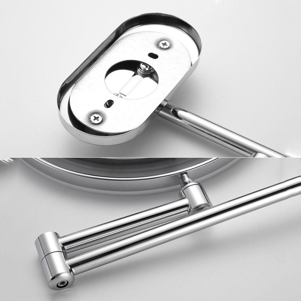 Double-sided Wall Mounted Makeup Mirror 360° Rotating Telescopic Makeup Mirror  Beauty Mirror