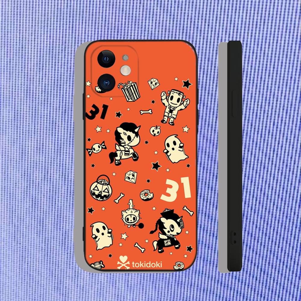 

Japan Tokidokis Phone Case For iPhone 17,16,15,14,13,12,11,Pro,Max,Plus,Air,X,XS,XR,SE,8,7,Mini,Soft Black Funda iPhone16
