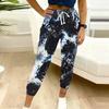 Summer Ladies Mottled Patterns Printed Sweatpants Loose Fit Drawstring Joggers Elastic Cuff Daily Casual Pants