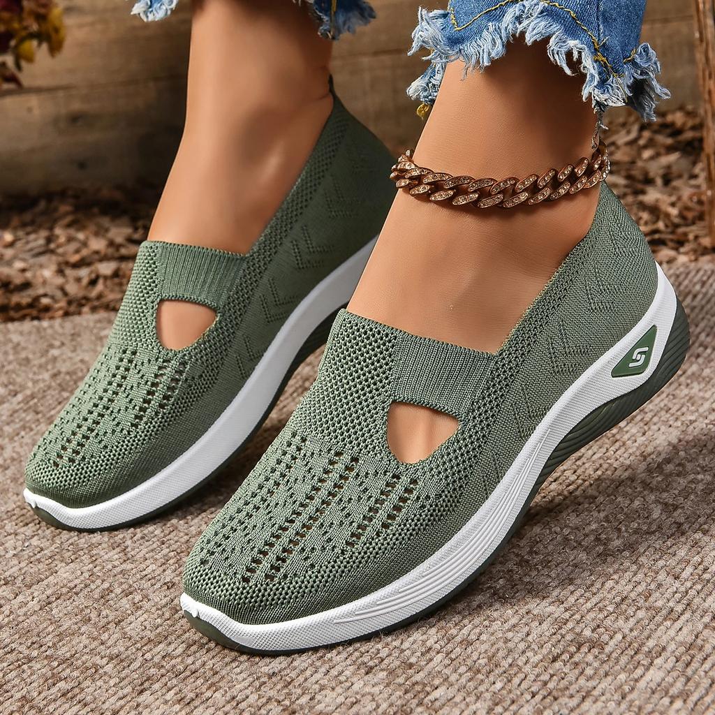 fashion Spring/autumn Women's Flas Slip on Light Causal Loafers for Women Outdoor Round Toe Flat Shoes Shallow Anti-slip Platform Shoes