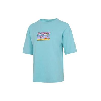 Downtown T Shirts Women's Blue Crew Neck Moderate Other (Unisex) T-Shirts 531438 49