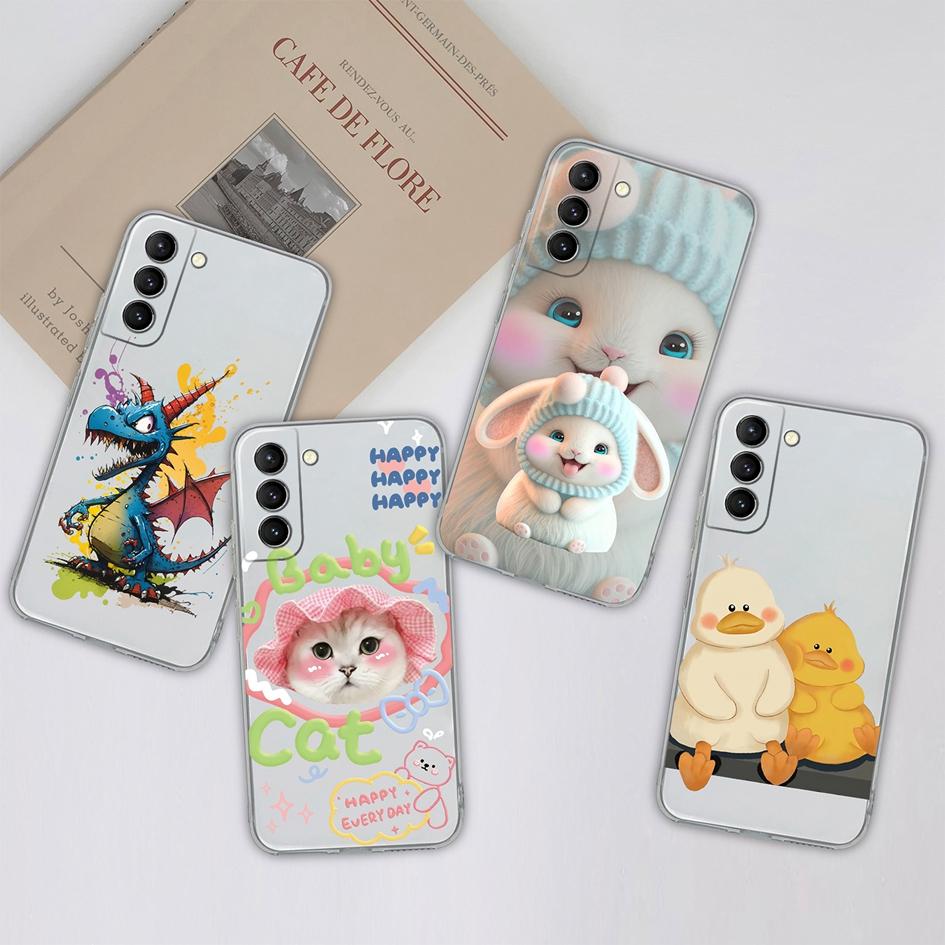 Back Cover For Samsung S21 S22 S23 Ultra Plus S6 S7 S9 Edge Bumper Case Screen Protector Luxury Graffiti Butterfly Silicone Soft TPU Transparent Shell