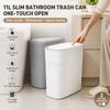 Odor-Free Waterproof Garbage Bin Slim Narrow Gap Living Room Dustbin  Home Use