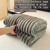 All-Season Gift Luxurious Faux Rabbit Fur Throw Blanket, Flannel Fabric-Soft, Warm&Cozy for Couch, Bed, and Travel-Versatile
