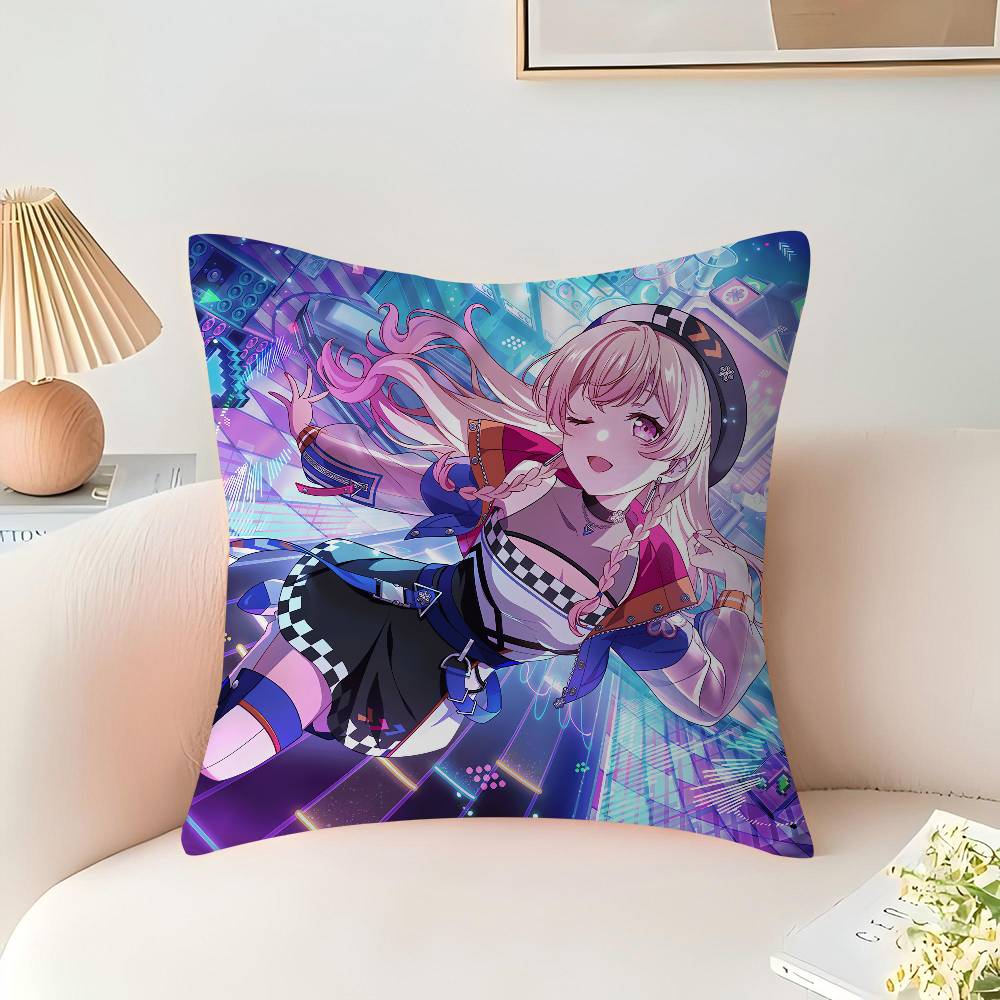 Shirasagi Chisato Pillow Cover for Bedroom Room and Living Room Sofa Decorative Cushion Cover