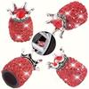 4PCS Creative Diamond Inlaid Automotive Valve Core New Car Crown Tire Cap General Motors