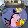 Barbapapa2 Round Area Rug,Carpet Rug for Living Room Bedroom Sofa Playroom Decor,Non-slip Floor Mat
