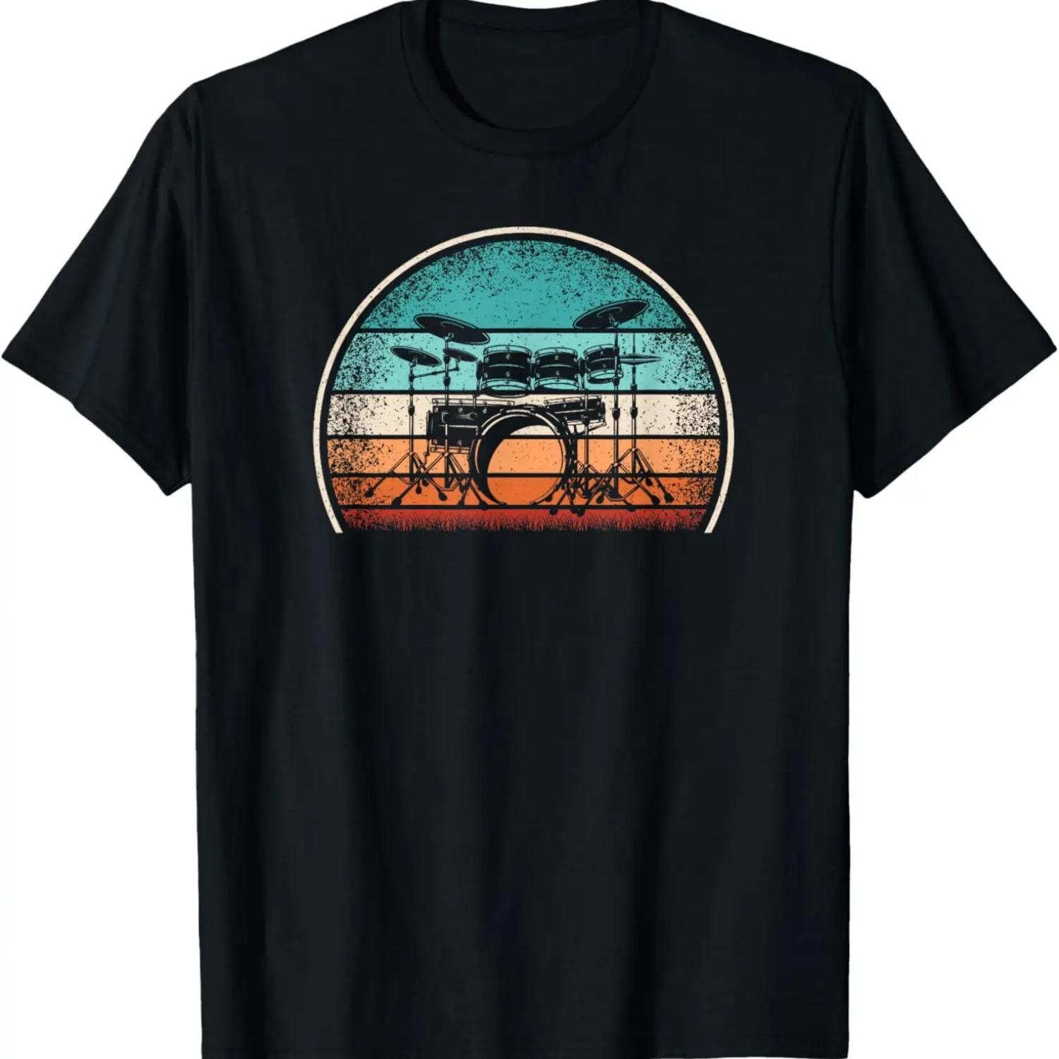 

Funny Drummer Drumming Lover Drum Retro Vintage T-Shirt XXXXXL чёрный