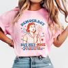 Democracy Is Dying T-shirt, Fourth Of July Protest Shirt, Political Women Crewneck, Sarcastic 4th Of July Gift, Funny American Tee
