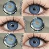 EYESHARE Brown Colored Contact Lens Natural Soft Contact Lenses for Eyes Fashion Decoration 14.2mm Yearly 2pcs=1 Pair