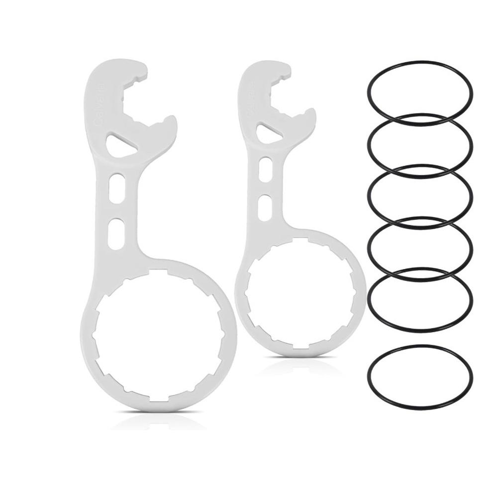 2PC Water Filter Wrench Set 3.5-4 Inch Housing Tool With 6 Rubber O Rings For Pentek RO System Repair Kit Hardware Tools