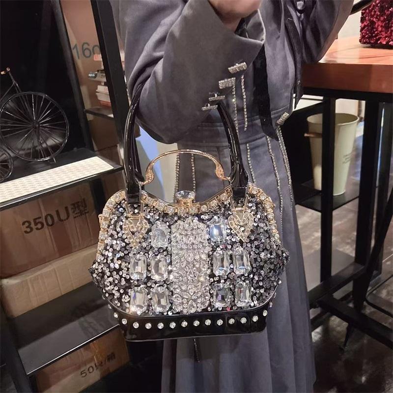 2025 New Fashion Trend Diamond Inlaid Single Shoulder Crossbody Bag Commuter Handbag