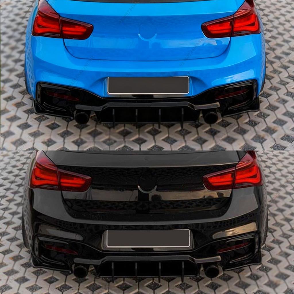 DF Style Rear Diffuser Bumper Lip For BMW 1 Series F20 F21 2015-2019 Deflector Tuning Accessories Spoiler