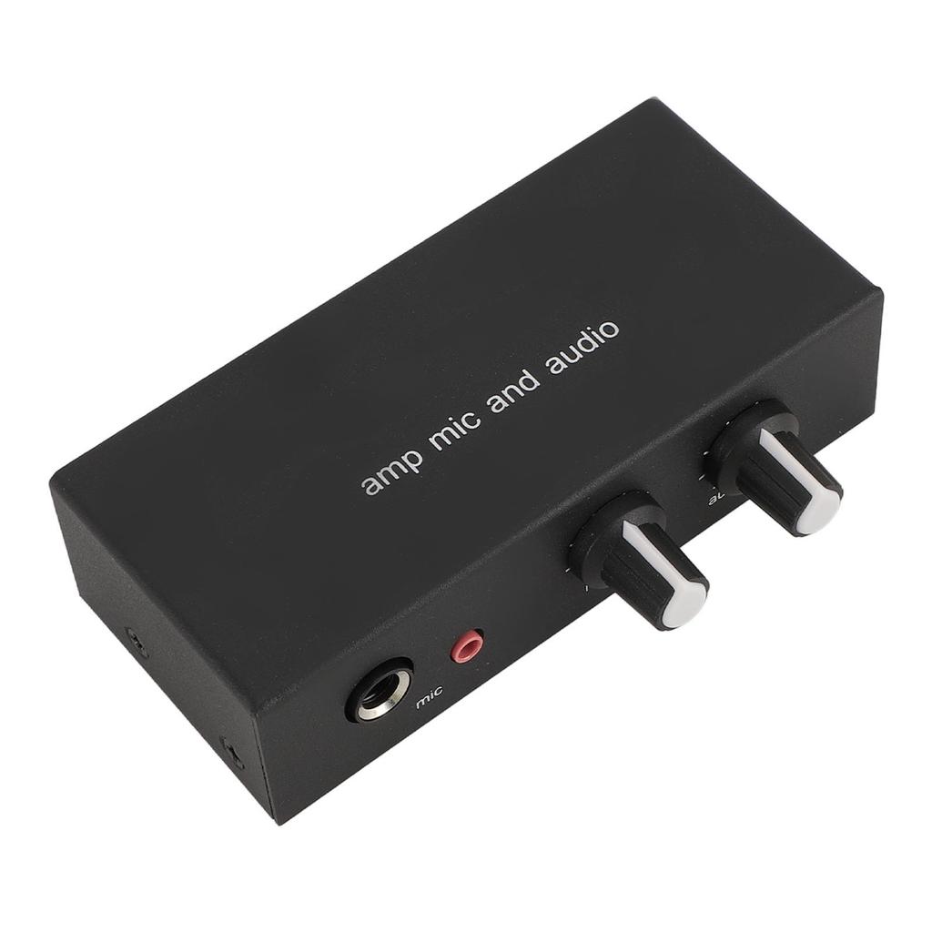 Stereo Sound Preamplifier Aluminum 3 Output Ports 6.5mm Dynamic Microphone 3.5mm Microphone Condense
